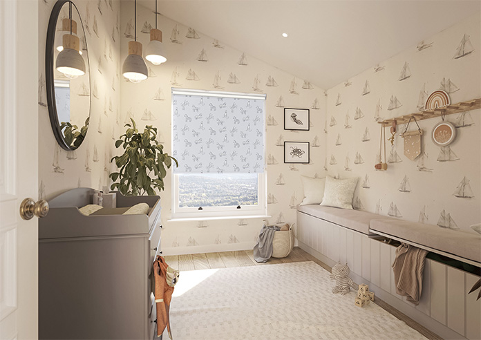 Zebra, Light Grey - Roller Blind - Image 7